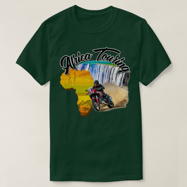 Camiseta Africa Touring Twin Motorcycle Nature Offroad Bici (Diseño del anverso)