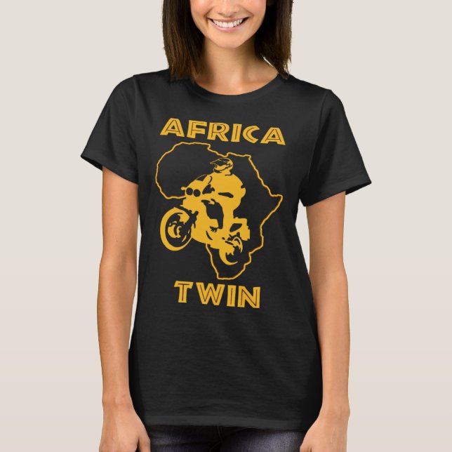 Camiseta AFRICA TWIN Motorcycle touring trail riding (Anverso)