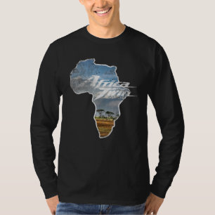 Camiseta África viaja en bicicleta gemela fuera de la carre