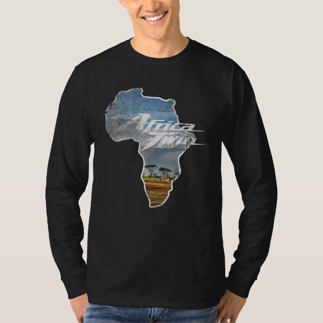 Camiseta África viaja en bicicleta gemela fuera de la carre (Anverso)