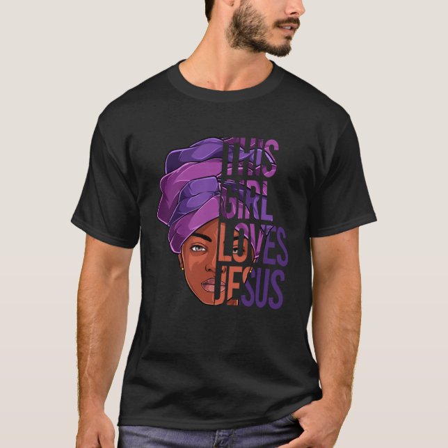 Camiseta African American Apparel Jesus Christian Black Wom (Anverso)