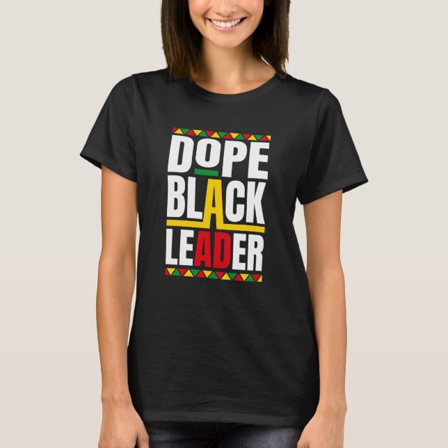 Camiseta African American Black History Month Black Leaders (Anverso)