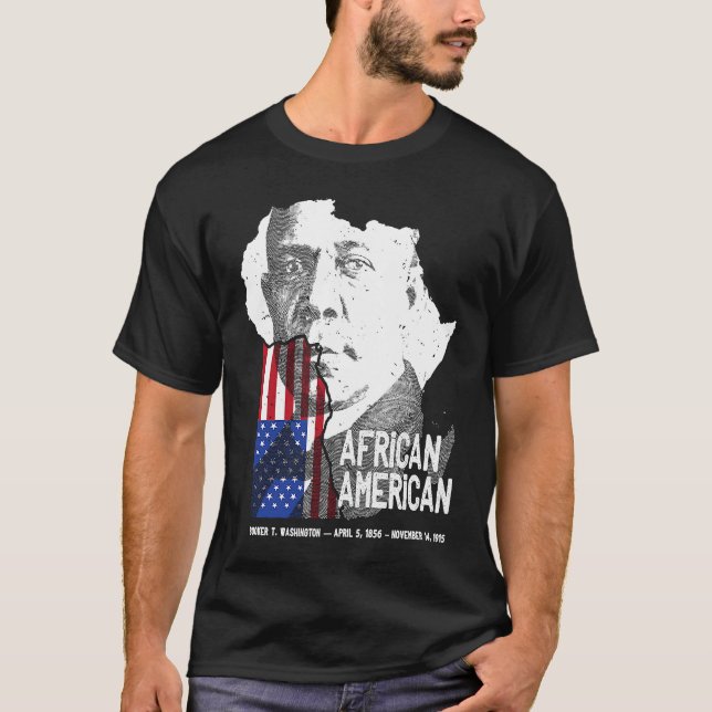 Camiseta African American Booker T Washington Black History (Anverso)
