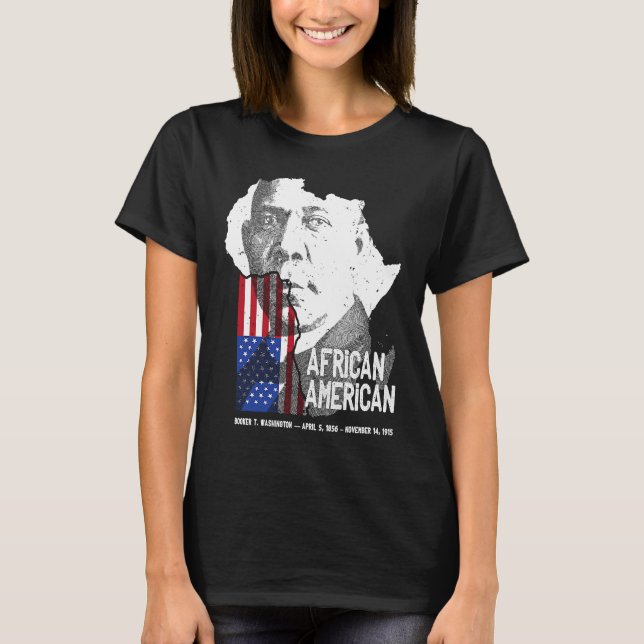 Camiseta African American Booker T Washington Black History (Anverso)