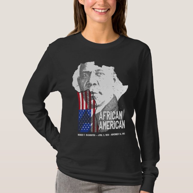 Camiseta African American Booker T Washington Black History (Anverso)