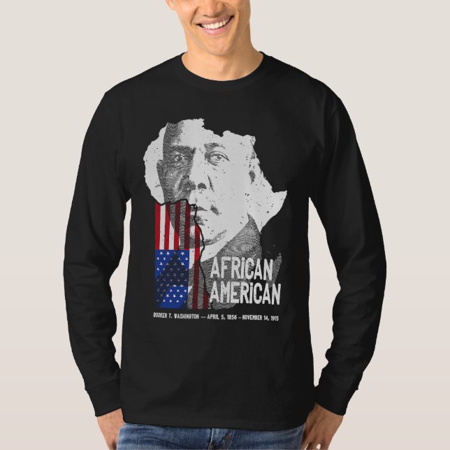 Camiseta African American Booker T Washington Black History (Anverso)