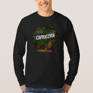 Camiseta African American Capricorn Black Woman With Afro W