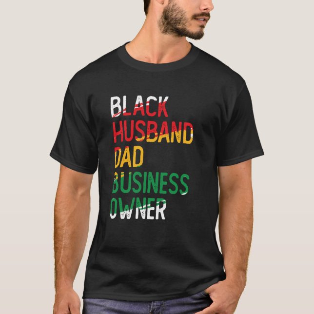 Camiseta African American Dad Black Owned Business Black Hi (Anverso)