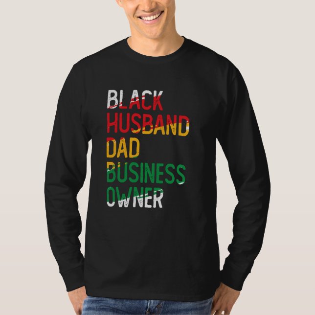 Camiseta African American Dad Black Owned Business Black Hi (Anverso)