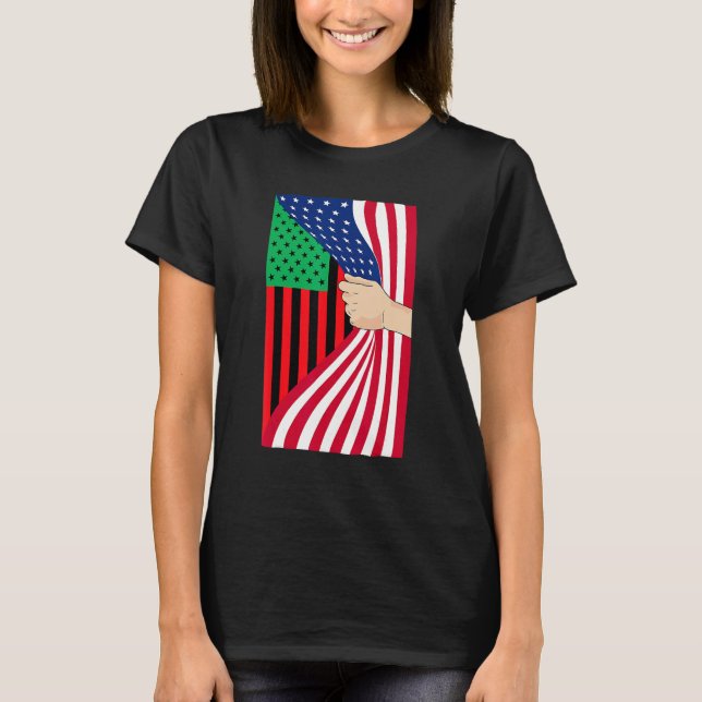 Camiseta African American Flag Pan African Black Liberation (Anverso)