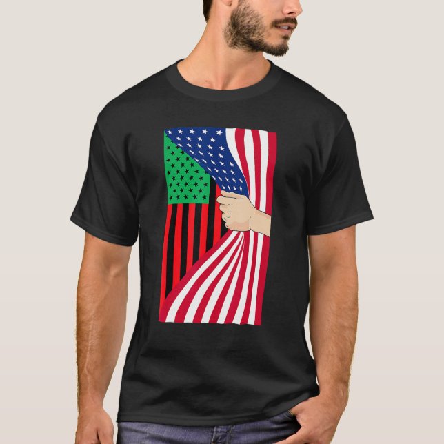 Camiseta African American Flag Pan African Black Liberation (Anverso)