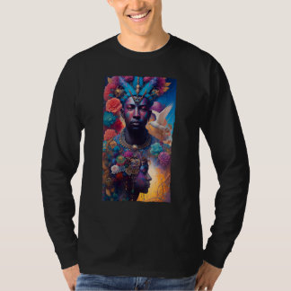 Camiseta African American Man and Woman Mystical Fantasy AI