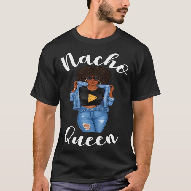 Camiseta African American  Nacho Queen Cinco De Mayo Womens (Anverso)