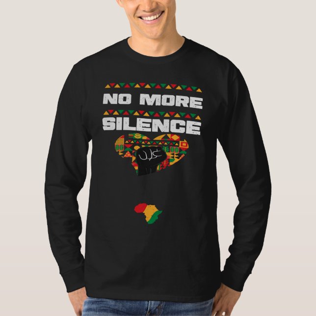 Camiseta African American No More Silence  Black History Mo (Anverso)