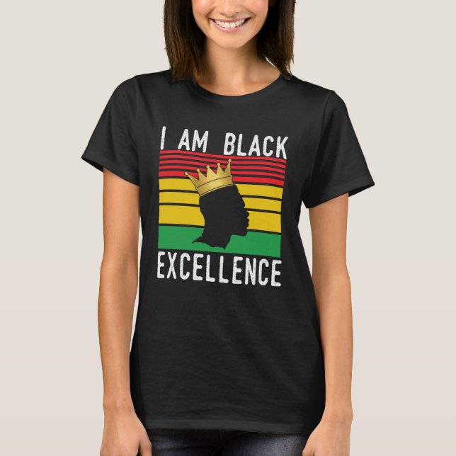 Camiseta African American Pride Celebration I Am Black Exce (Anverso)