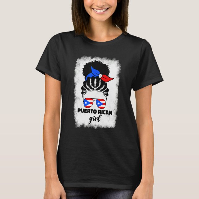 Camiseta African American Puerto Rican Girl Afro Puerto Ric (Anverso)