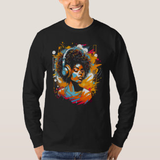 Camiseta African American Woman Black Girl Music Graffiti G