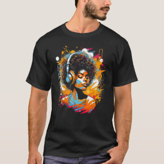 Camiseta African American Woman Black Girl Music Graffiti G