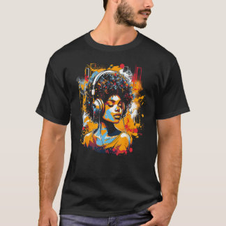 Camiseta African American Woman Black Girl Music Graffiti G