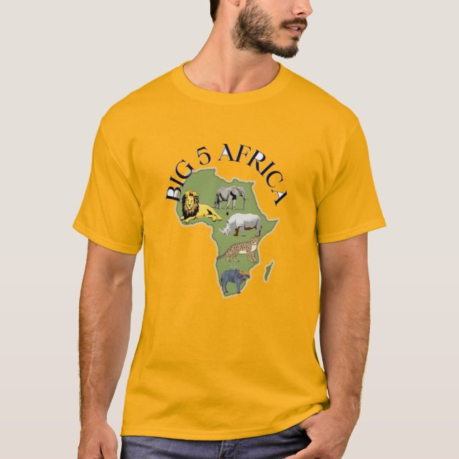 Camiseta "African Big Five Majesty" (Anverso)