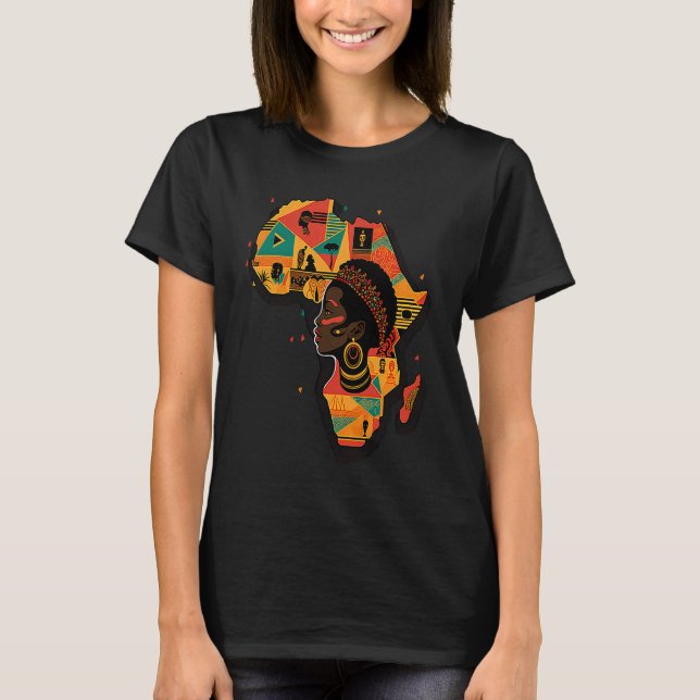 Camiseta African Continent Black History (Anverso)