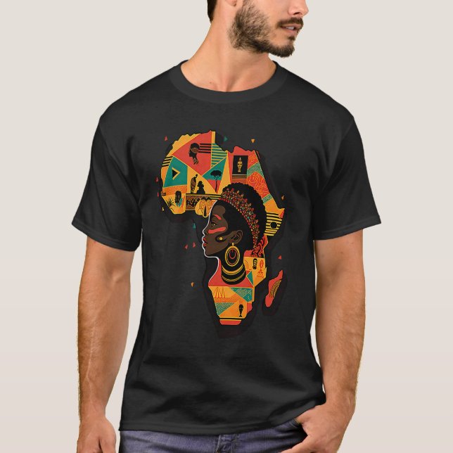 Camiseta African Continent Black History (Anverso)