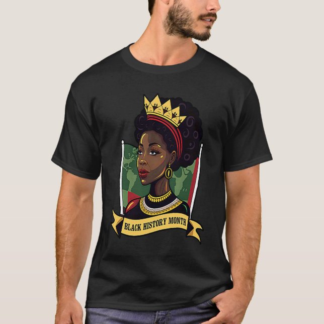 Camiseta African Continent Black History  2 (Anverso)