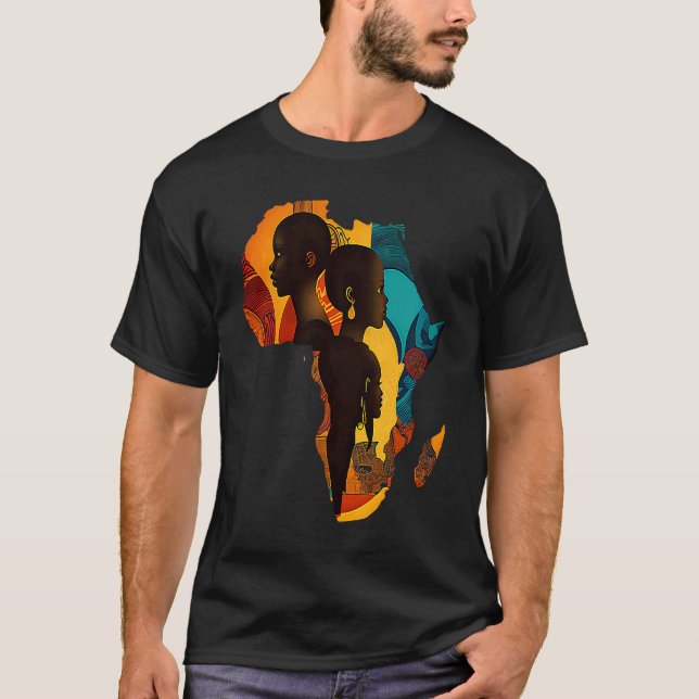 Camiseta African Continent Black History  4 (Anverso)