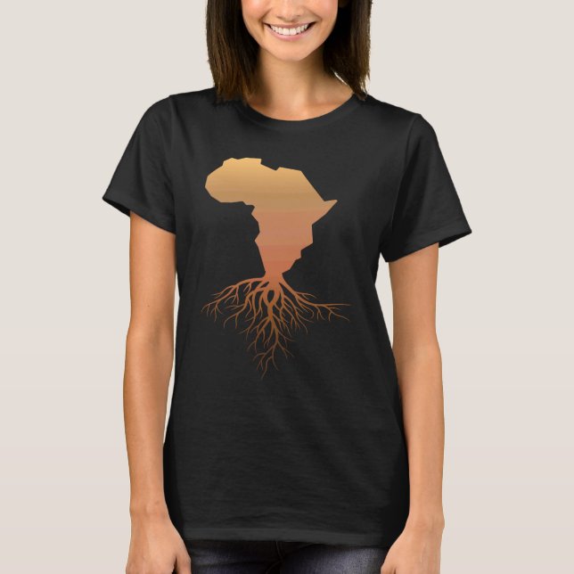 Camiseta African Continent Roots African Pride Black Cultur (Anverso)