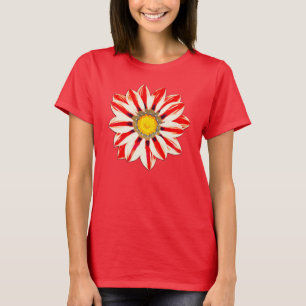 Camiseta African Daisy / Gazania - Red and White Striped