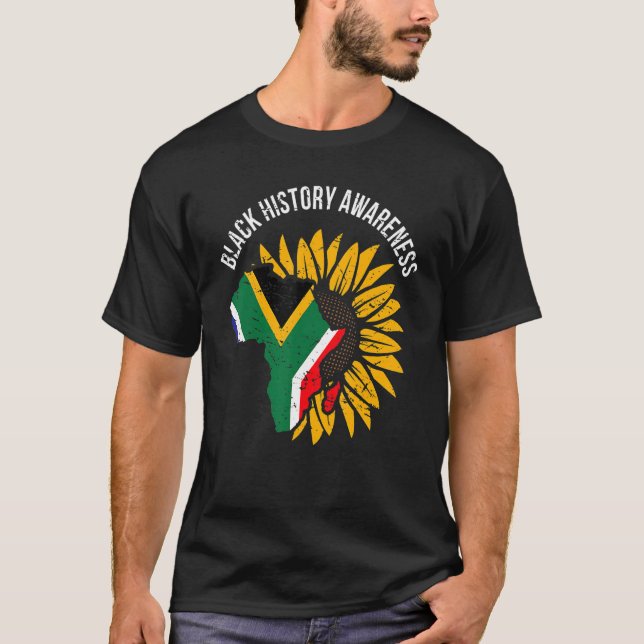 Camiseta African Flag Flower Cool Black History Awareness M (Anverso)