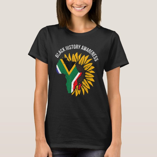 Camiseta African Flag Flower Cool Black History Awareness M (Anverso)