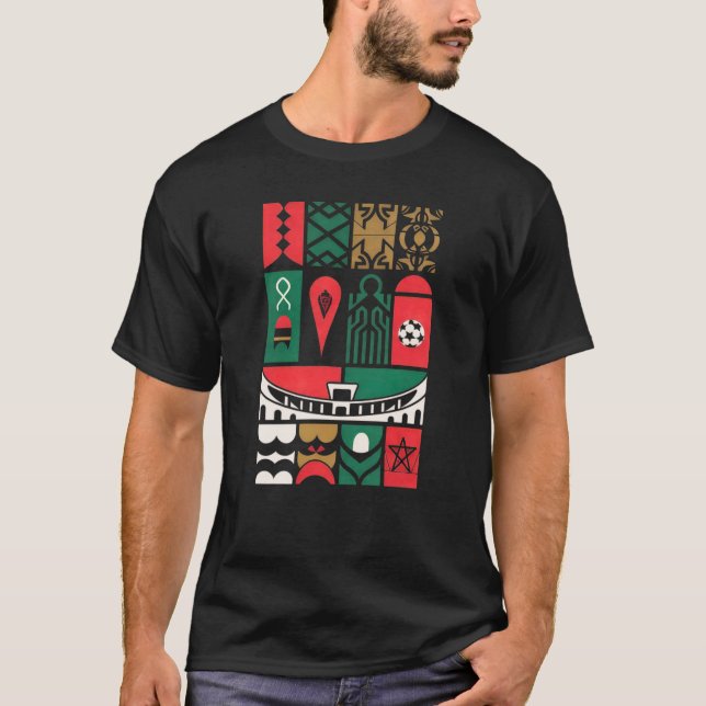 Camiseta African Football Morocco 2025 Inspired Graphic T-S (Anverso)