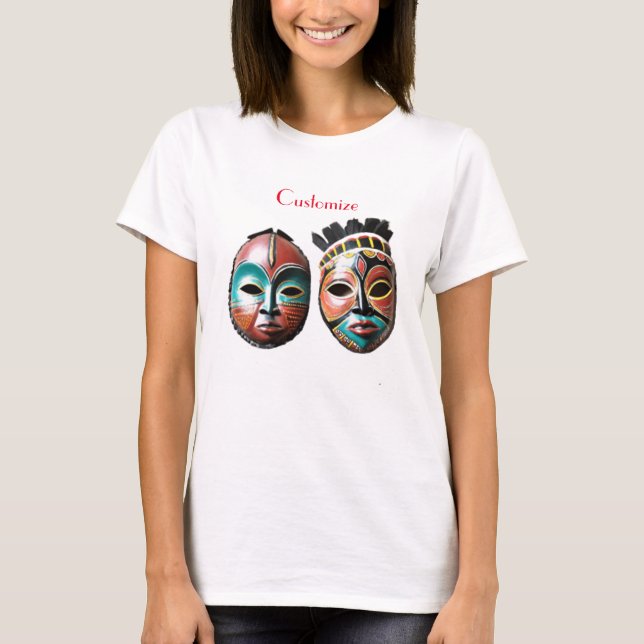 Camiseta African Girl Face Masks Thunder_Cove  (Anverso)