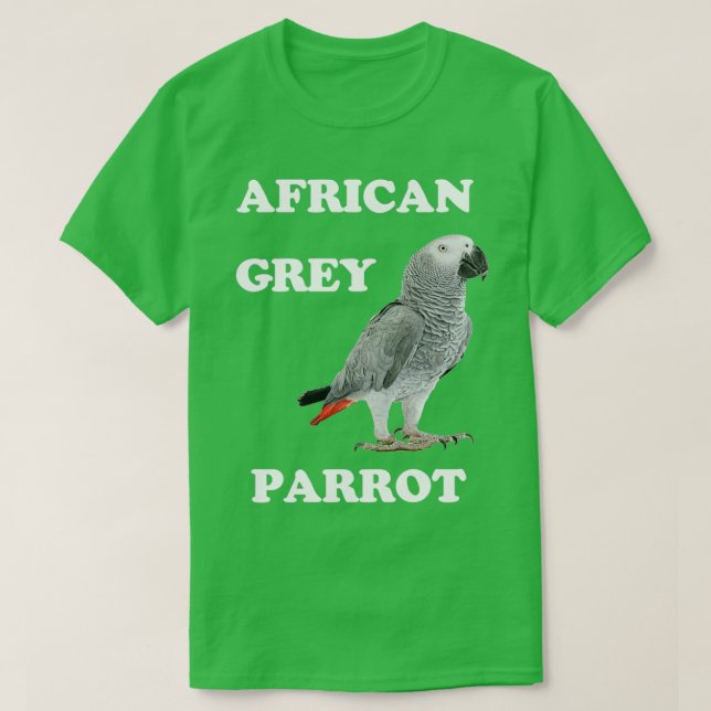 Camiseta African Gray Parrot 15 (Diseño del anverso)