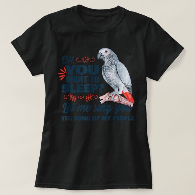 Camiseta African grey parrot  (Diseño del anverso)
