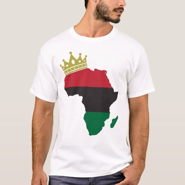 Camiseta African King Queen African Flag (Anverso)