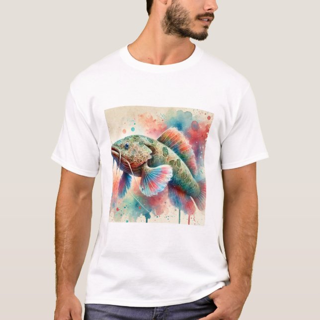Camiseta African lungfish 060824AREF102 - Watercolor (Anverso)
