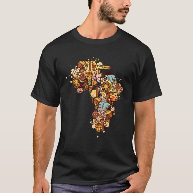 Camiseta African Map American Beautiful Black History BLM (Anverso)