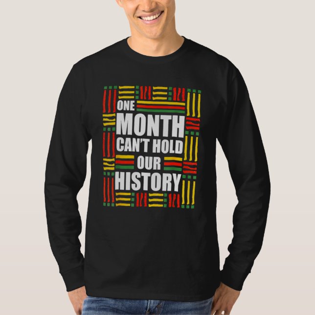Camiseta African One Month Can't Hold Our History Black His (Anverso)