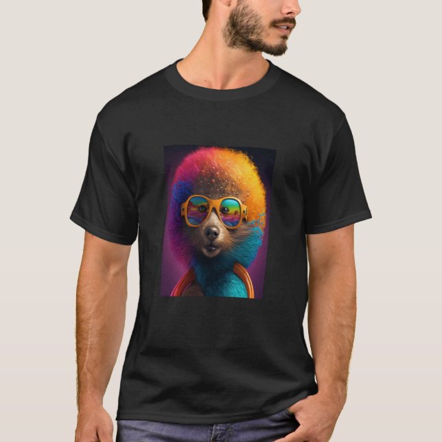 Camiseta African Otter Pride Pop Black Afro Otter (Anverso)