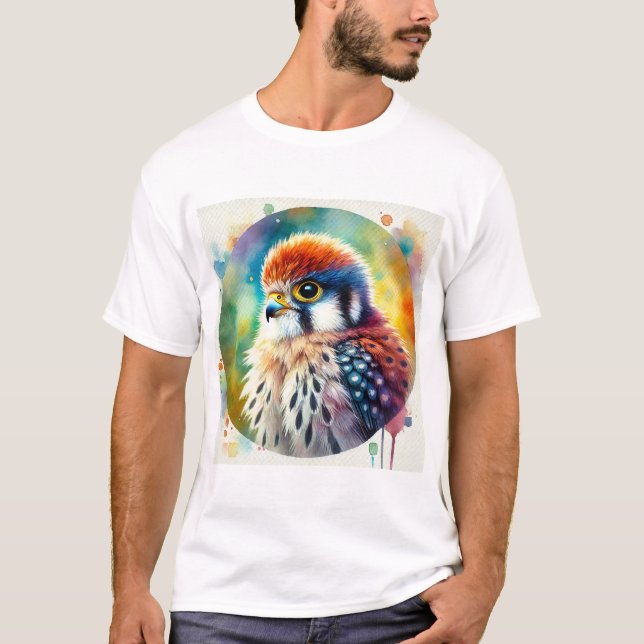 Camiseta African Pygmy Falcon 070724AREF123 - Watercolor (Anverso)