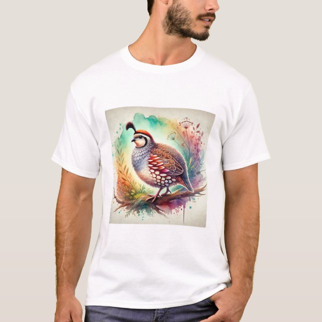 Camiseta African Quail 130724AREF115 - Watercolor (Anverso)