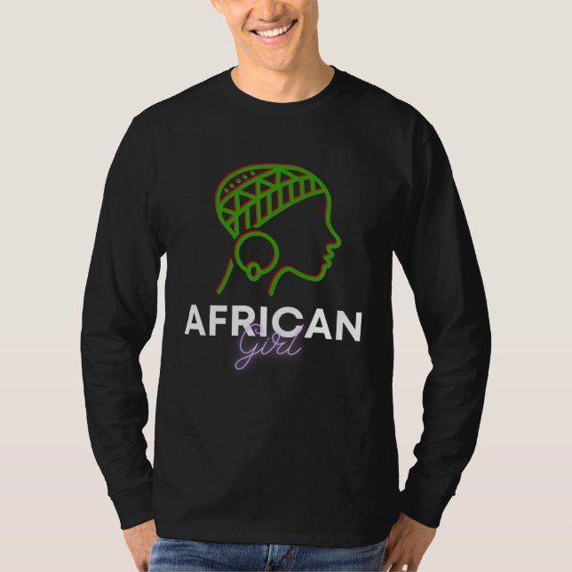 Camiseta African Queen  Powerful Black Girl Magic Africa (Anverso)