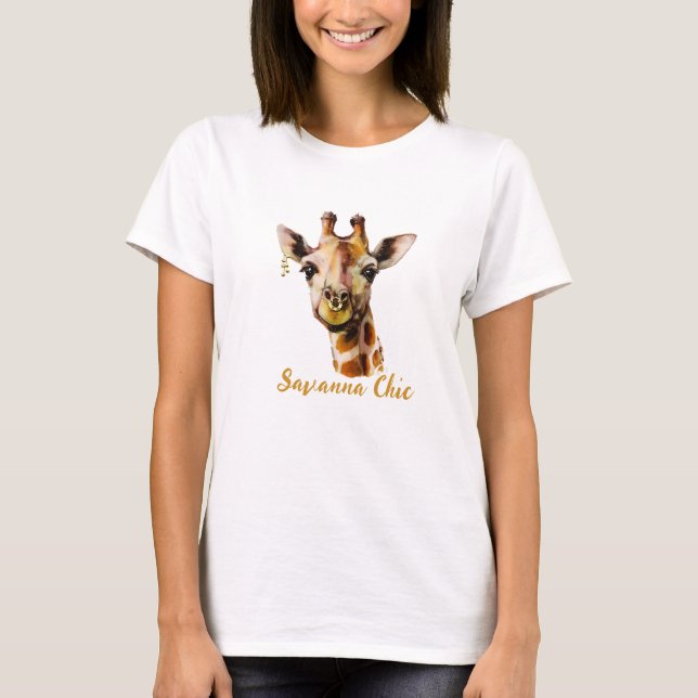 Camiseta African Suvanna Chic Giraffe Women's (Anverso)