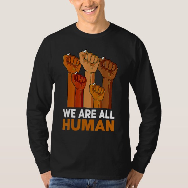 Camiseta African We Are All Human Melanin Pride Black Histo (Anverso)