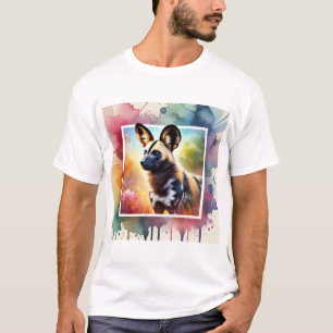 Camiseta African Wild Dog 010924AREF137 - Watercolor