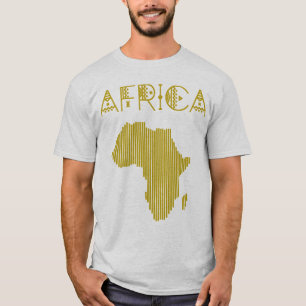 Camiseta africana de oro