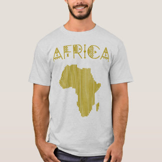 Camiseta africana de oro