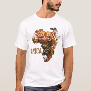 Camiseta africana del león
